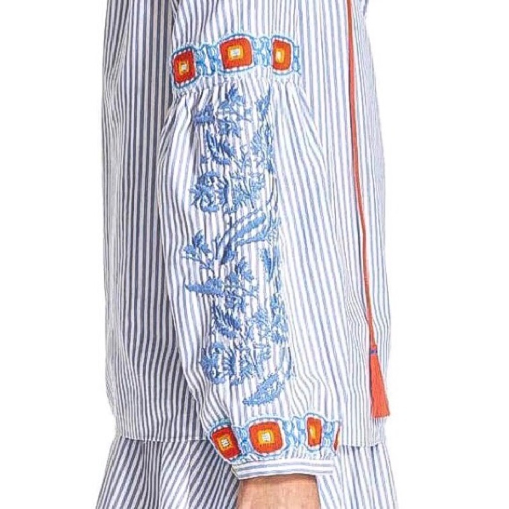 🚫SOLD🚫 🎉HP🎉 Tory Burch Madison Embroidered Top - Picture 4 of 8